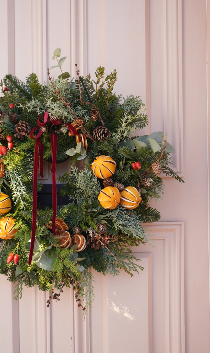 Classic Christmas Wreath with Bells – Sweet Pea Flowers